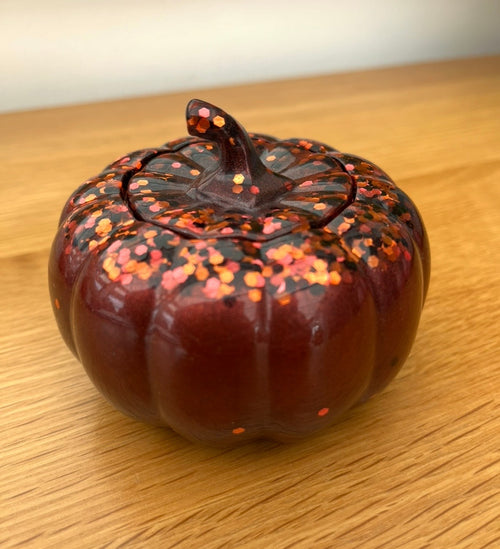 Orange/Bronze Glittery Pumpkin