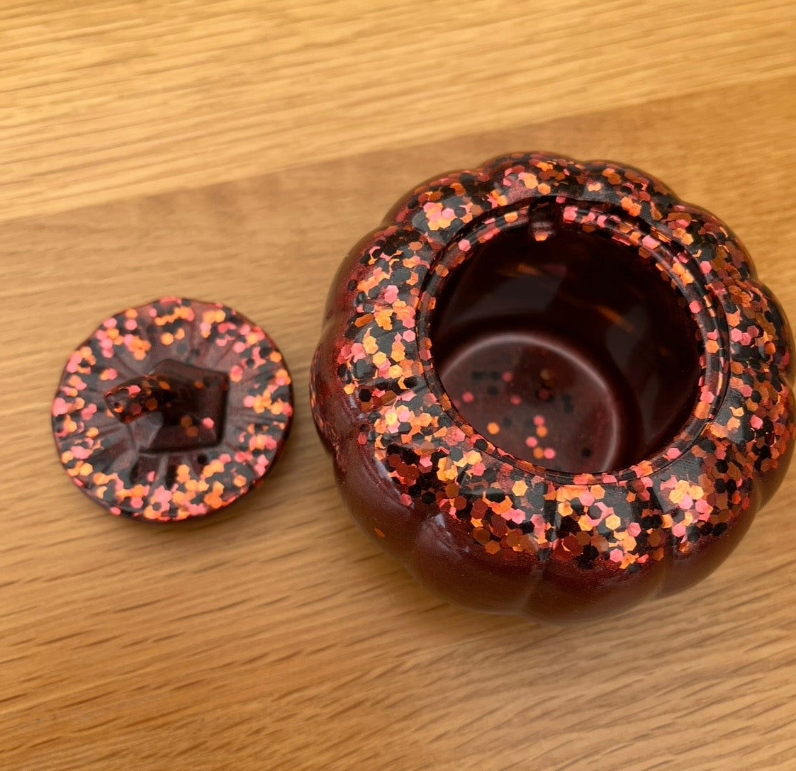 Orange/Bronze Glittery Pumpkin