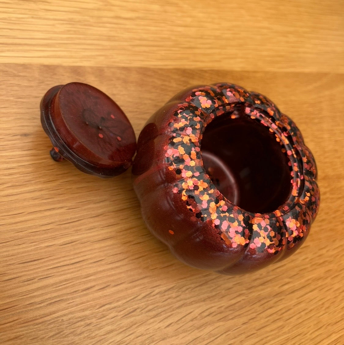 Orange/Bronze Glittery Pumpkin