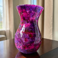 Resin-Decorated Glass Vase - Purple and Cerise